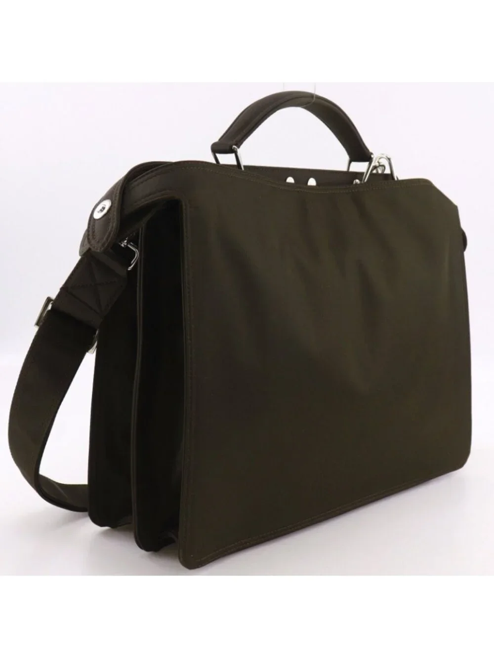 Fendi Peekaboo Ic You 2-Way Shoulder Nylon Brown Business